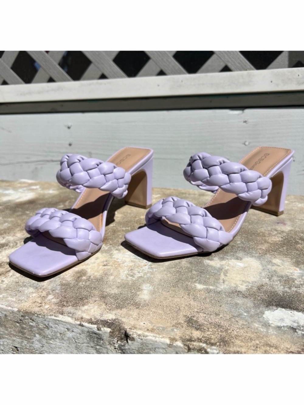 BCBGeneration Lavender Braided Heels
